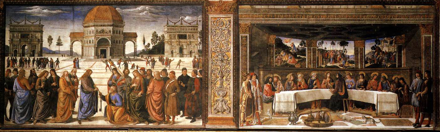 scenes on the left wall sistine chapel